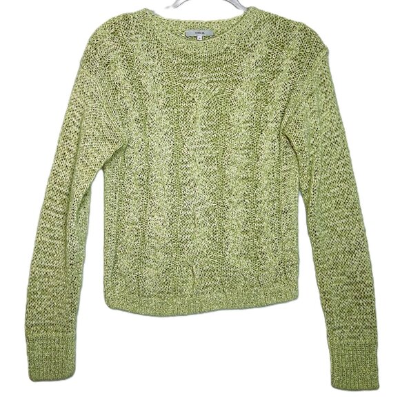 VINCE Sweater Women's XS Pale Lime Green Cable Knit‎ - Picture 4 of 14